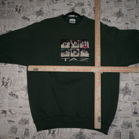 L - Vintage Y2K Looney Tunes Sweatshirts tasmanian devil - Green - L
