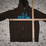 L - Vintage Y2K Welcome Hoodies volcom spell cursive doodle - Brown - L