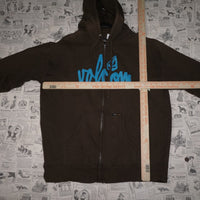 L - Vintage Y2K Welcome Hoodies volcom spell cursive doodle - Brown - L