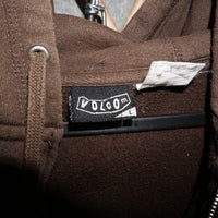 L - Vintage Y2K Welcome Hoodies volcom spell cursive doodle - Brown - L