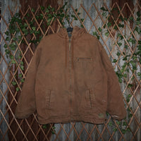 L - Vintage Y2K Smit Jackets Coats zip heavyweight work wear - Beige - L