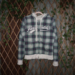 L - Vintage Y2K Aeropostale Hoodies baseball style tail logo - White - L