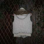 L - Vintage Y2K H2j Jackets Coats quilted zip button line - White - L