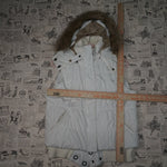 L - Vintage Y2K H2j Jackets Coats quilted zip button line - White - L