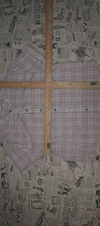 L - Vintage Y2K Passport T-Shirts plaid button women's fem - Pink - L