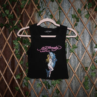 L - Vintage Y2K At Hardy T-Shirts kim petrus naked pin girl - Black - L