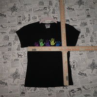 S - Vintage Y2K Planet Hollywood T-Shirts nsync handprint - Black - S