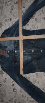 M - Vintage Y2K Levi's Jackets Coats description button - Blue - M