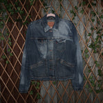 M - Vintage Y2K Levi's Jackets Coats description button - Blue - M