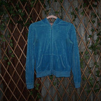 L - Vintage Y2K Juicy Couture Hoodies zip essential basic - Blue - L