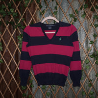 M - Vintage Y2K Ralph Lauren Sport Sweatshirts deep neck big - Pink - M