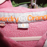 L - Vintage Y2K Super Dry Hoodies embroidered chest hit big - Pink - L