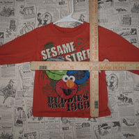 4T - Vintage Y2K Sesame Street T-Shirts buddy since 1969 - Orange - 4T