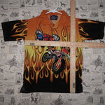 7 - Vintage Y2K American Vintage Shirts flame button shirt - Orange - 7