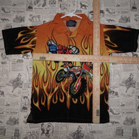 7 - Vintage Y2K American Vintage Shirts flame button shirt - Orange - 7