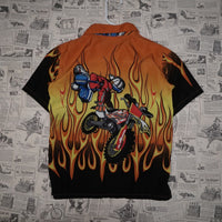 7 - Vintage Y2K American Vintage Shirts flame button shirt - Orange - 7