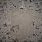 4T - Vintage Y2K Urban Extreme Shirts pinstripe button you - Beige - 4T