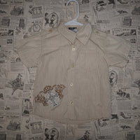 4T - Vintage Y2K Urban Extreme Shirts pinstripe button you - Beige - 4T