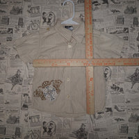 4T - Vintage Y2K Urban Extreme Shirts pinstripe button you - Beige - 4T