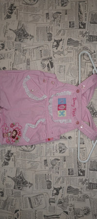 12M - Vintage Y2K Strawberry Shortcake Shirts pink overalls - 12M