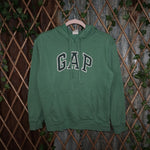 XS - Vintage Y2K Gap Hoodies arc logo embroidered patch - Green - XS