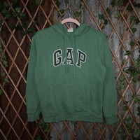 XS - Vintage Y2K Gap Hoodies arc logo embroidered patch - Green - XS
