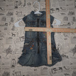 24 - Vintage Y2K American Vintage T-Shirts zip dress onesie - Blue - 24