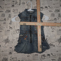 24 - Vintage Y2K American Vintage T-Shirts zip dress onesie - Blue - 24
