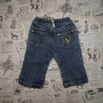 0 - Vintage Y2K Baby Phat Pants embroidered cat logo front - Blue - 0