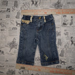 0 - Vintage Y2K Baby Phat Pants embroidered cat logo front - Blue - 0