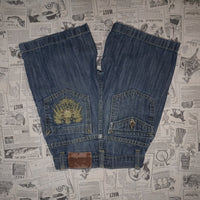 5 - Vintage Y2K Mecca Pants baggy wide leg denim shorts - Blue - 5
