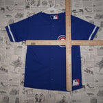 XL - Vintage Y2K Mlb Shirts chicago cubs button baseball - Blue - XL
