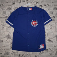 XL - Vintage Y2K Mlb Shirts chicago cubs button baseball - Blue - XL