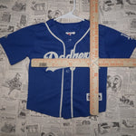 S - Vintage Y2K Majestic Shirts embroidered spell mlb - Blue - S