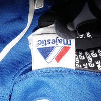 S - Vintage Y2K Majestic Shirts embroidered spell mlb - Blue - S