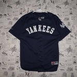 L - Vintage Y2K Nike Shirts new york yankees embroidered - Blue - L