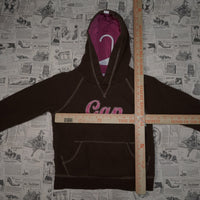 L - Vintage Y2K Gap Hoodies raw exposed him rhinestone spell - Brown Periods I Can - L