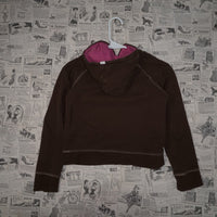L - Vintage Y2K Gap Hoodies raw exposed him rhinestone spell - Brown Periods I Can - L