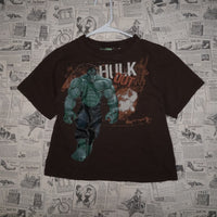 T-SHIRT - Vintage Y2K Marvel T-Shirts incredible hulk movie - Brown - T-SHIRT