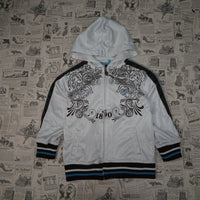 S - Vintage Y2K Us Polo Assn Hoodies grunge tribal pattern - White - S