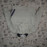 L - Vintage Y2K Indigo Star Hoodies stripe zip puffer hoodie - White - L