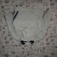L - Vintage Y2K Indigo Star Hoodies stripe zip puffer hoodie - White - L