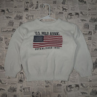 7 - Vintage Y2K Us Polo Assn Sweatshirts embroidered spell 2 - Off-white - 7