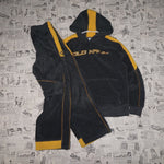 L - Vintage Y2K Old Navy Hoodies fleece embroidered spell - Gray Periods I Can - L