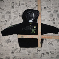 GRUNGE - Vintage Y2K Hurley Hoodies zip heavyweight hoodie - Black - GRUNGE
