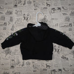 GRUNGE - Vintage Y2K Hurley Hoodies zip heavyweight hoodie - Black - GRUNGE