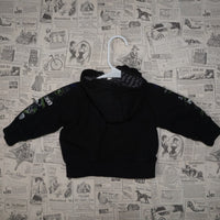 GRUNGE - Vintage Y2K Hurley Hoodies zip heavyweight hoodie - Black - GRUNGE