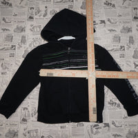 40 - Vintage Y2K Hoodies striped embroidered zip hoodie - Black - 40