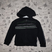 40 - Vintage Y2K Hoodies striped embroidered zip hoodie - Black - 40