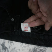 38X32 - Vintage Y2K Levi's Pants orange tab 505 regular fit - Black - 38X32